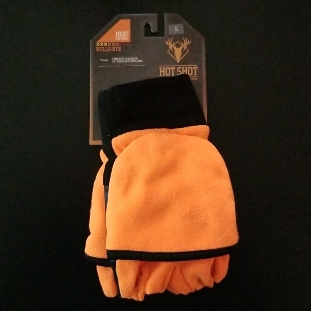 HotShot Heat Factor 2 Bullseye Thinsulate Finger Gloves NWT